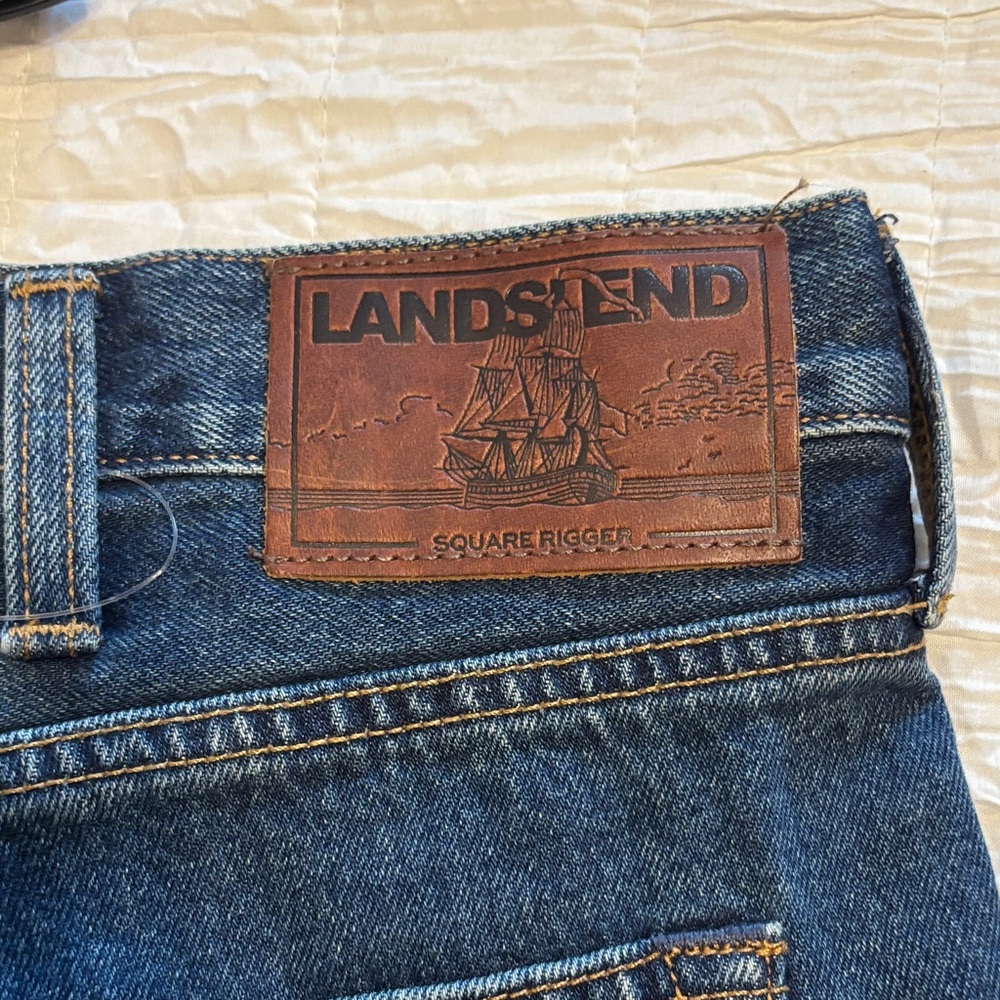 Lands End Men's Blue Traditional Fit Jeans
